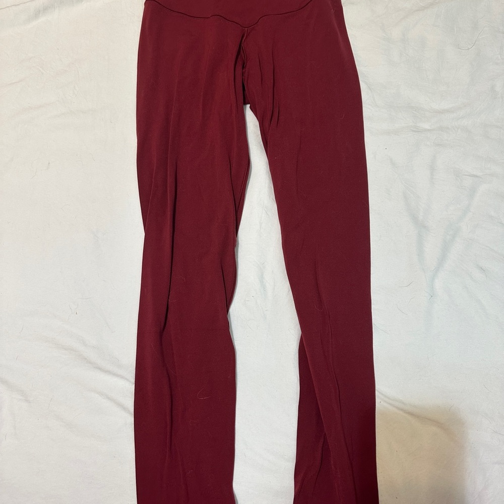 Aerie Red Leggings with Relaxed Fit